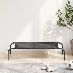 Lit sur&eacute;lev&eacute; pour chien Noir S Textil&egrave;ne alsavelo