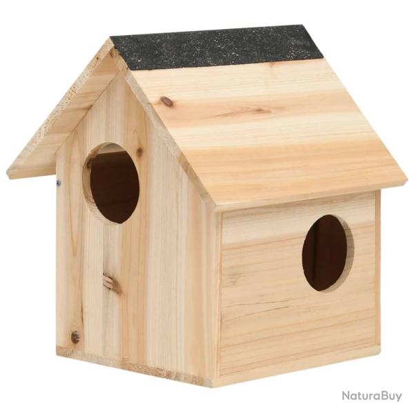 Maison pour �cureuils Bois de sapin massif 26x25x29 cm alsavelo