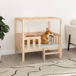 Lit pour chien 95,5x73,5x90 cm Bois de pin solide alsavelo