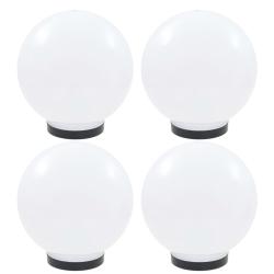 Lampes &agrave; LED sous forme de boule 4 pcs Sph&eacute;rique 25 cm PMMA