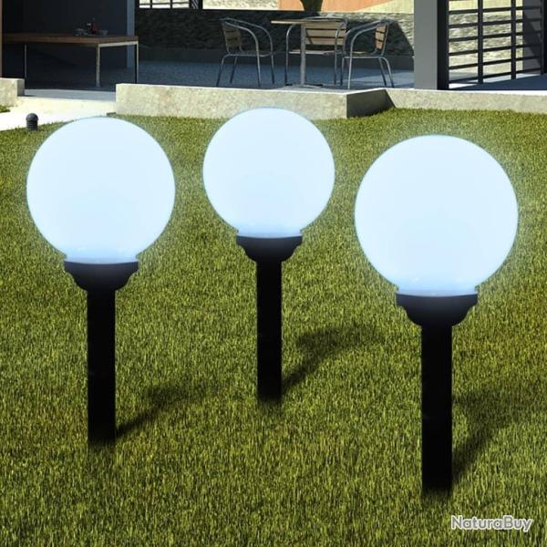 Lampes d'all�e � LED 3 pcs 20 cm avec piquet de sol