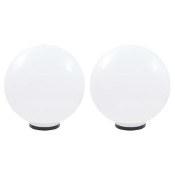Lampes &agrave; LED sous forme de boule 2 pcs Sph&eacute;rique 50 cm PMMA alsavelo