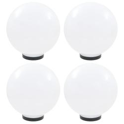 Lampes &agrave; LED sous forme de boule 4 pcs Sph&eacute;rique 30 cm PMMA