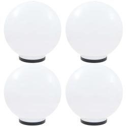 Lampes &agrave; LED sous forme de boule 4 pcs Sph&eacute;rique 40 cm PMMA