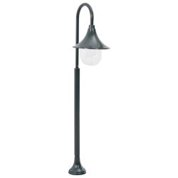 Lampadaire de jardin E27 120 cm Aluminium Vert fonc&eacute;