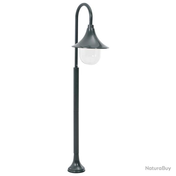 Lampadaire de jardin E27 120 cm Aluminium Vert fonc�