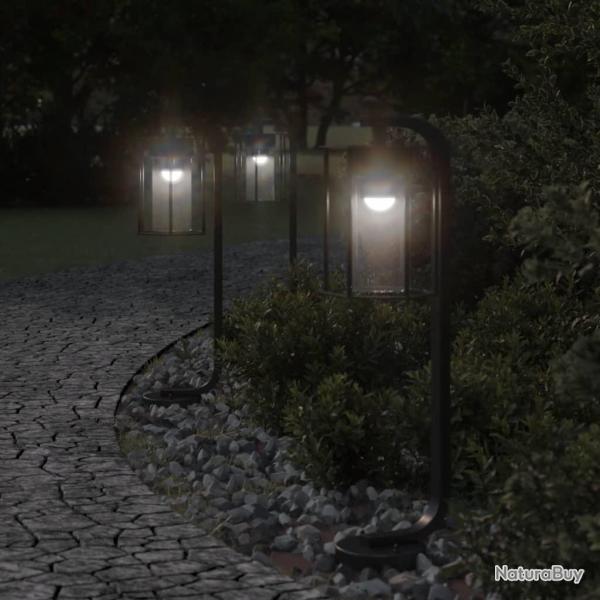 Lampadaires d'ext�rieur 3 pcs noir 60 cm acier inoxydable