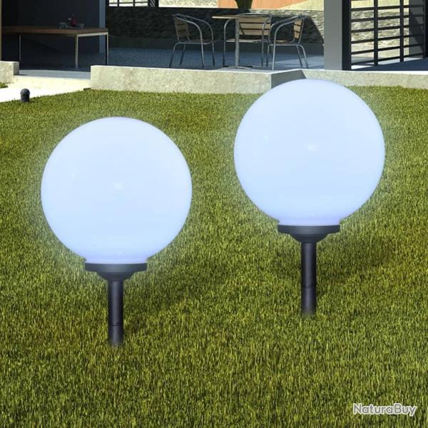 Lampes d'all�e � LED 2 pcs 30 cm avec piquet de sol