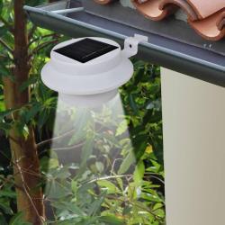 Lampes solaires 6 pcs pour cl&ocirc;ture goutti&egrave;re Blanc