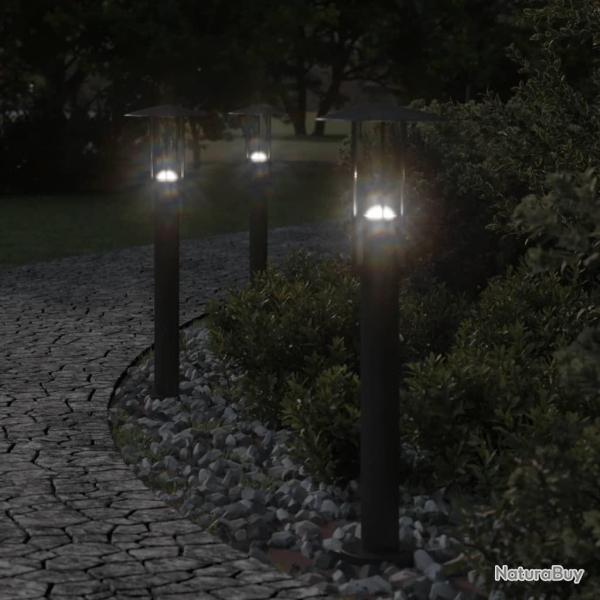 Lampadaire d'extrieur noir 60 cm acier inoxydable alsavelo