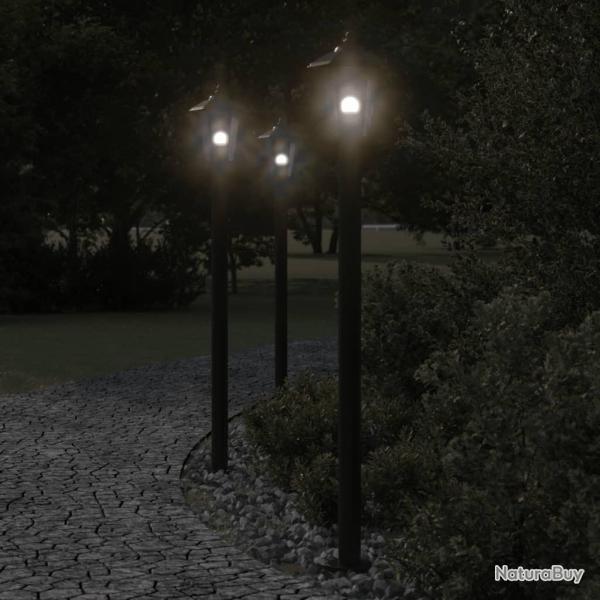 Lampadaire d'extrieur noir 120 cm acier inoxydable alsavelo