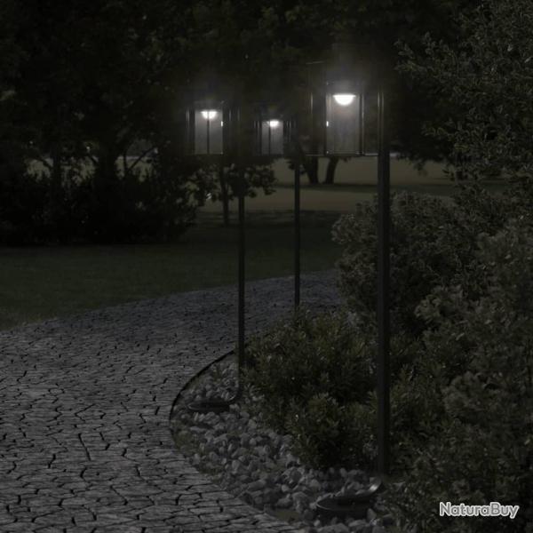 Lampadaire d'ext�rieur noir 100 cm acier inoxydable