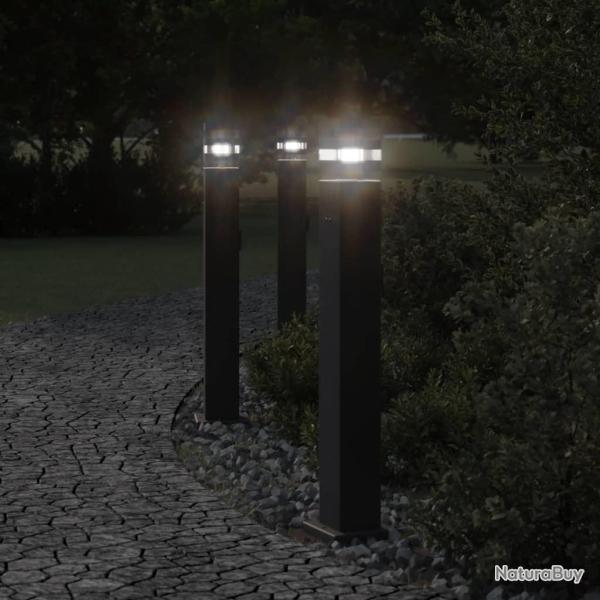 Lampadaire d'ext�rieur avec sortie noir 80 cm aluminium