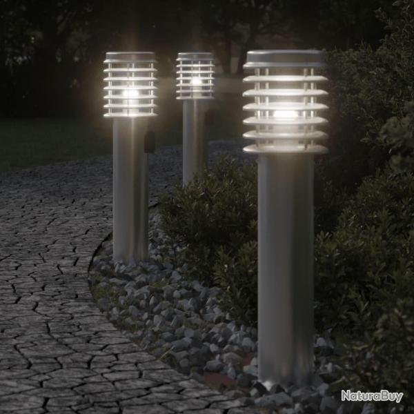 Lampadaire d'ext�rieur et sortie argent� 60 cm acier inoxydable