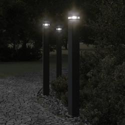 Lampadaire d'ext&eacute;rieur noir 110 cm aluminium