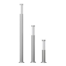 3 lampes de jardin &eacute;tanches Acier inoxydable