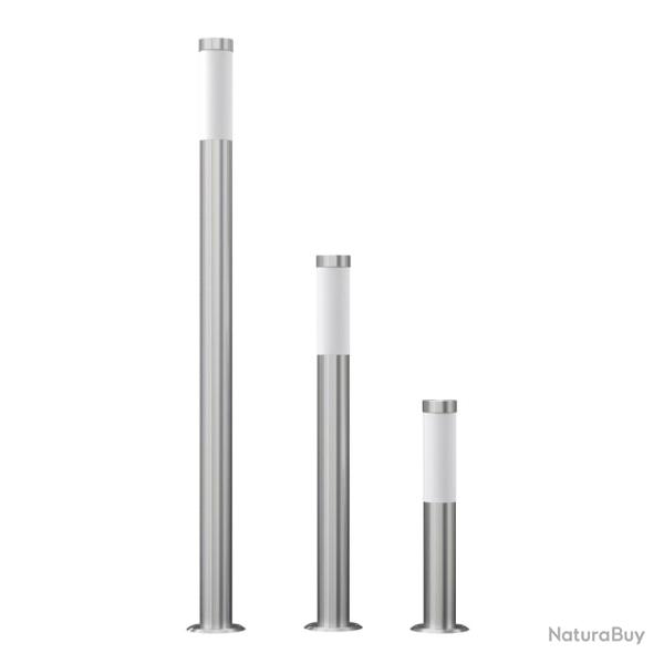 3 lampes de jardin �tanches Acier inoxydable