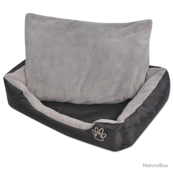 Lit pour chiens avec coussin rembourr� Taille M Noir