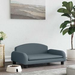 Lit pour chien gris fonc&eacute; 70x45x30 cm tissu
