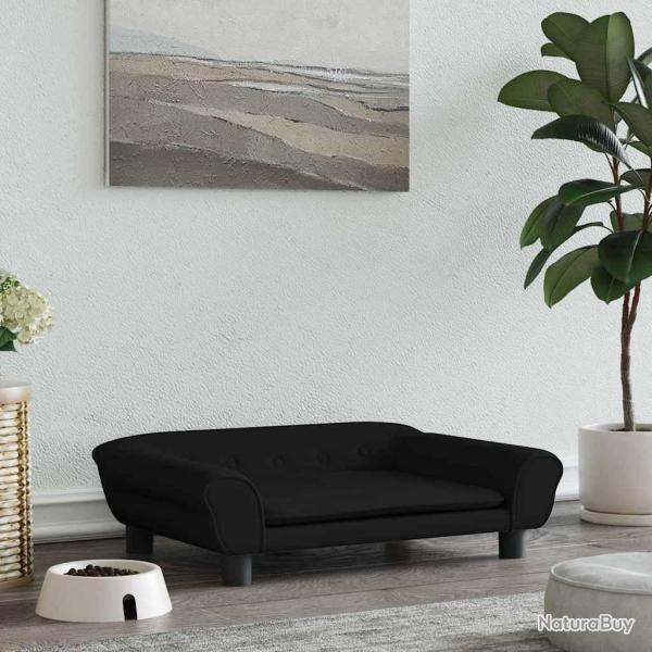 Lit pour chien noir 70x48x22 cm velours