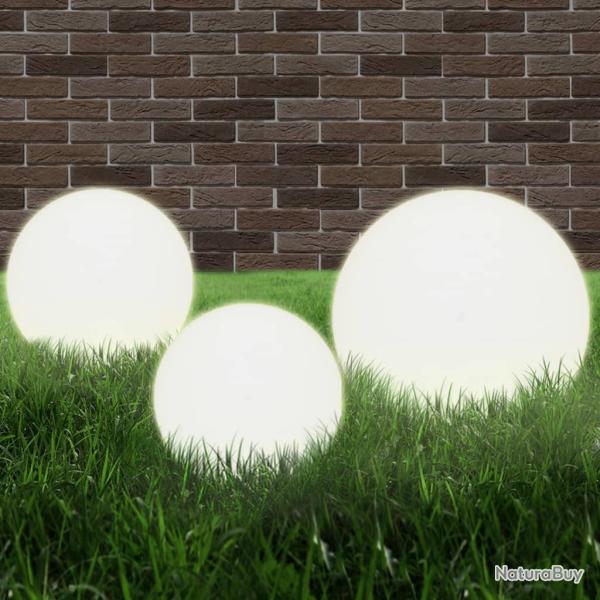 Jeu de lampe boule � LED 3 pcs PMMA sph�rique 20/30/40 cm