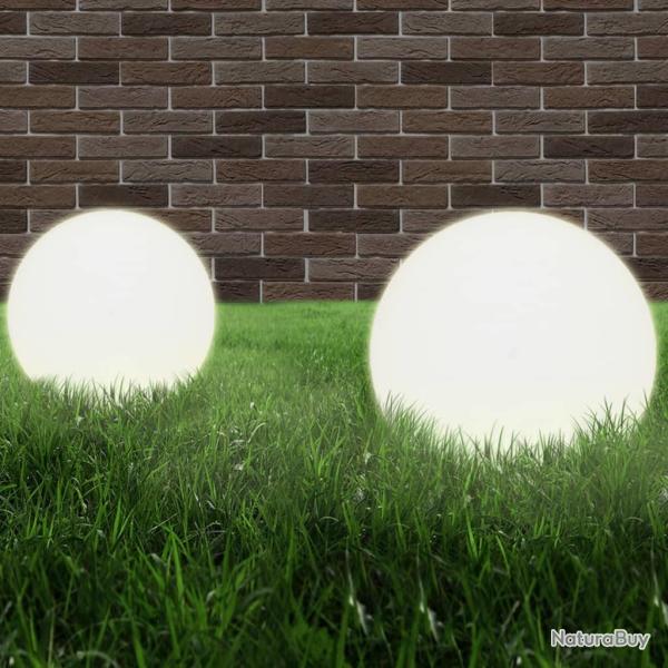 Lampe � LED sous forme de boule 2 pcs Sph�rique 40 cm PMMA alsavelo