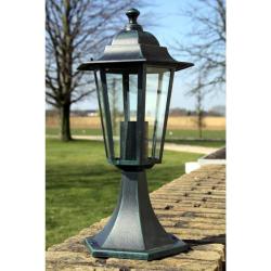 Lampe de jardin Vert fonc&eacute;/Noir Aluminium alsavelo