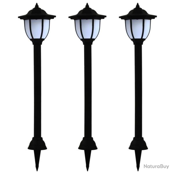 Lampe solaire � LED d'ext�rieur 3 pcs Noir