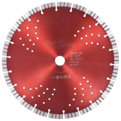 Disque de coupe diamant&eacute; avec turbo et trous Acier 300 mm