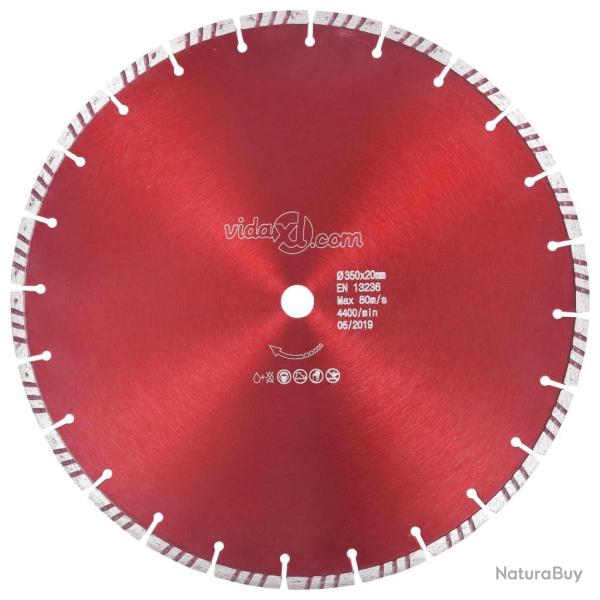 Disque de coupe diamant� avec turbo Acier 350 mm