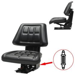 Si&egrave;ge de tracteur avec suspension Noir