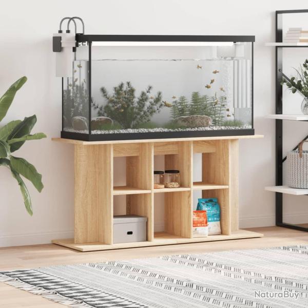 Support d'aquarium chne sonoma 120x40x60cm bois d'ingnierie alsavelo