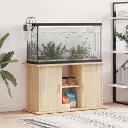 Support d'aquarium ch&ecirc;ne sonoma 101x41x58 cm bois d'ing&eacute;nierie