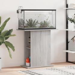 Support d'aquarium sonoma gris 75x36x72,5 cm bois d'ing&eacute;nierie