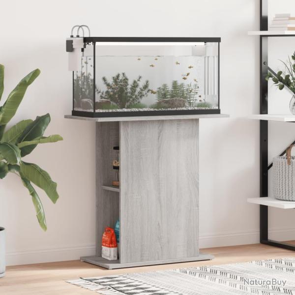 Support d'aquarium sonoma gris 75x36x72,5 cm bois d'ingnierie alsavelo