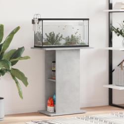 Support d'aquarium gris b&eacute;ton 60,5x36x72,5 cm bois d'ing&eacute;nierie