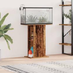 Support d'aquarium vieux bois 36x60,5x72,5 cm bois d'ing&eacute;nierie
