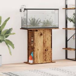 Support d'aquarium vieux bois 36x75x72,5 cm bois d'ing&eacute;nierie