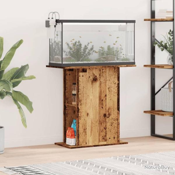 Support d'aquarium vieux bois 36x75x72,5 cm bois d'ingnierie alsavelo