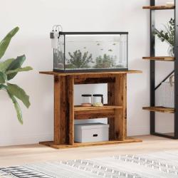 Support d'aquarium vieux bois 80x35x60 cm bois d'ing&eacute;nierie