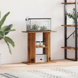 Support d'aquarium vieux bois 60x30x60 cm bois d'ing&eacute;nierie