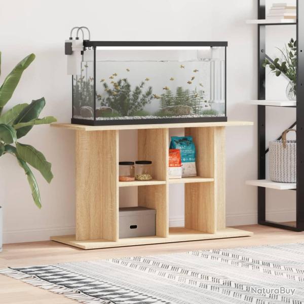 Support d'aquarium chne sonoma 100x40x60cm bois d'ingnierie alsavelo