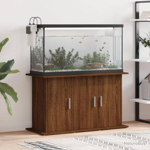 Support d'aquarium chne marron 101x41x58 cm bois d'ingnierie alsavelo
