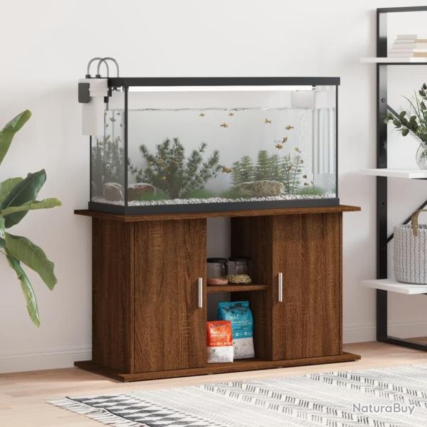 Support d'aquarium chne marron 101x41x58 cm bois d'ingnierie alsavelo