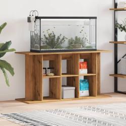 Support d'aquarium ch&ecirc;ne artisanal 120x40x60 cm bois ing&eacute;nierie