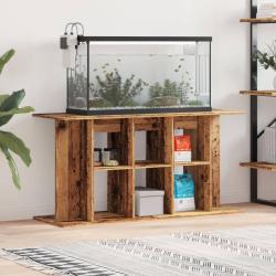 Support pour aquarium vieux bois 120x40x60 cm bois d'ing&eacute;nierie alsavelo
