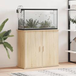 Support pour aquarium ch&ecirc;ne sonoma 81x36x73cm bois d'ing&eacute;nierie