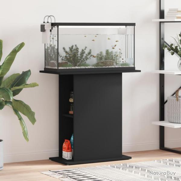 Support pour aquarium noir 75x36x72,5 cm bois d'ingnierie alsavelo