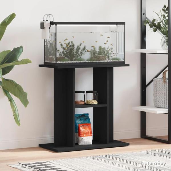 Support pour aquarium noir 60x30x60 cm bois d'ingnierie alsavelo