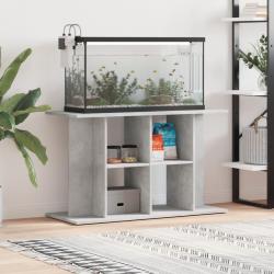 Support pour aquarium gris b&eacute;ton 100x40x60 cm bois d'ing&eacute;nierie